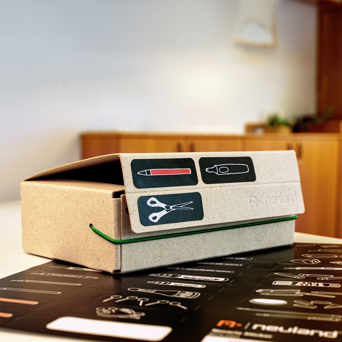 Ordnungs-Bundle: UtensilienBox Eco plus Sticker Novario®