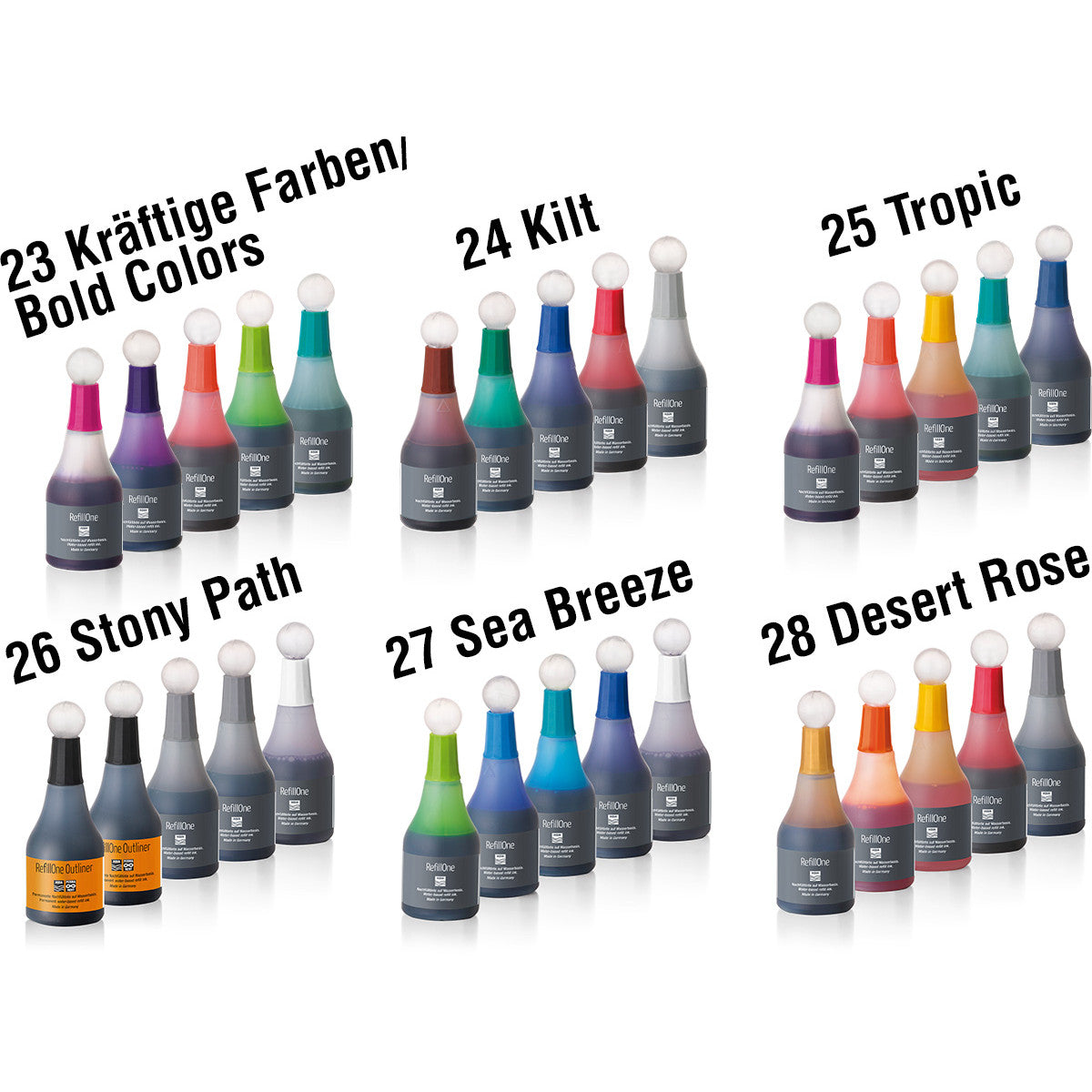 Refill ink RefillOne color sets